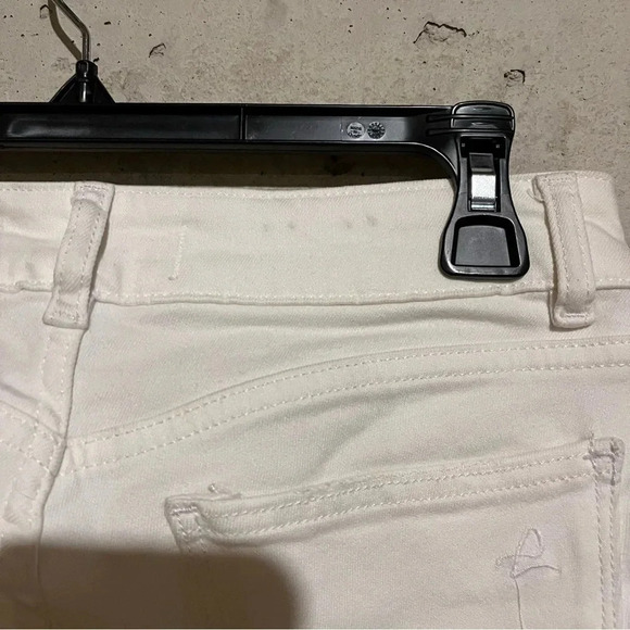 DL1961 Margaux Instasculpt Skinny Ankle Distressed Knee Tear Jeans White Size 26 - Picture 6 of 10